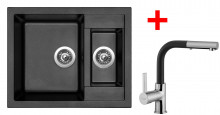 Sinks CRYSTAL 615.1 Metalblack+ENIG...